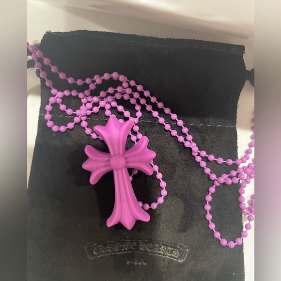 Chrome Hearts 20th Anniversary Silicone Cross Necklace Authentic - Picture 3 of 5